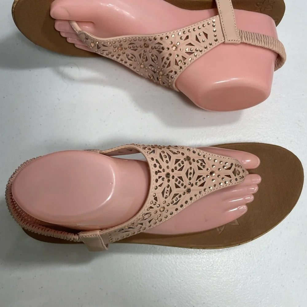 Womens Skechers Luxe Foam Elegant Pink Sandals Size 9 SB-